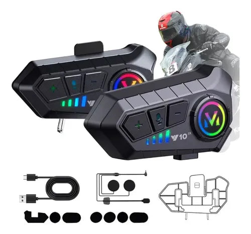 Intercomunicador Bluetooth V10 para Casco Moto